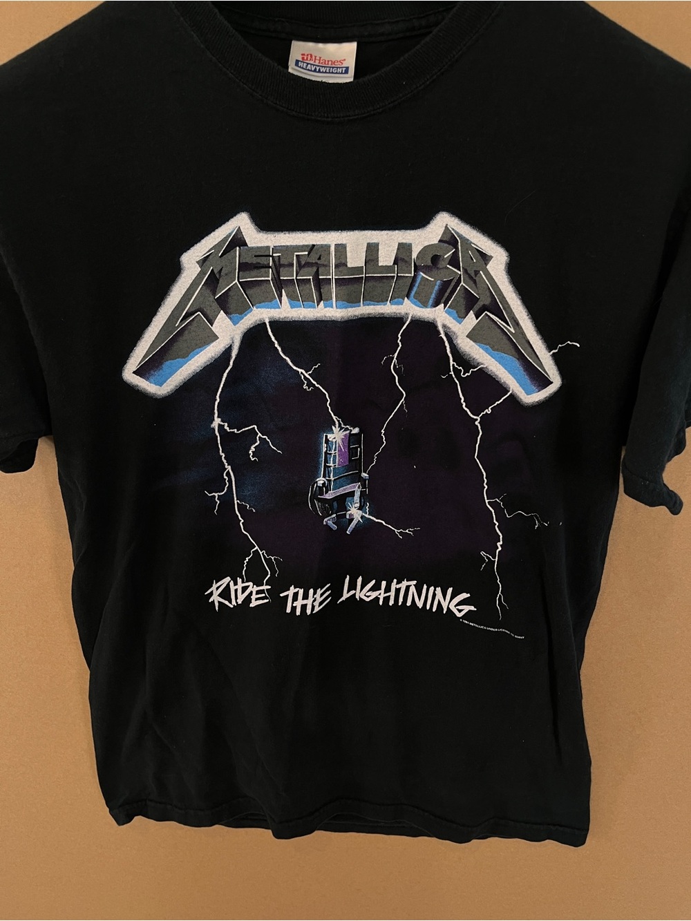 Vintage 1994 Metallica Ride The Lightning T Shirt M Giant Hanes Double Sided $$